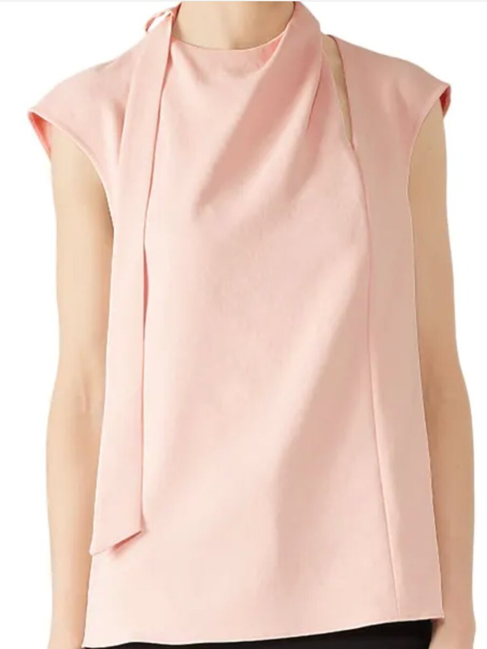 Tibi Chalky Drape Sleeveless Pleat Tie Top - NWT